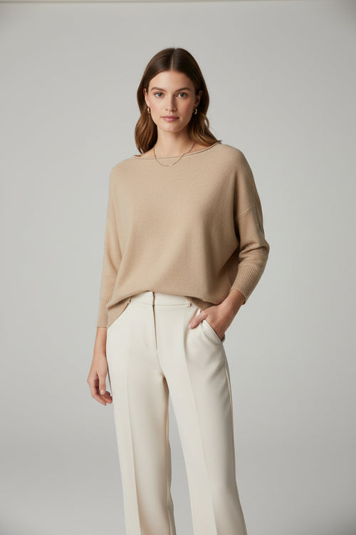 Maglia a scatola in puro cashmere